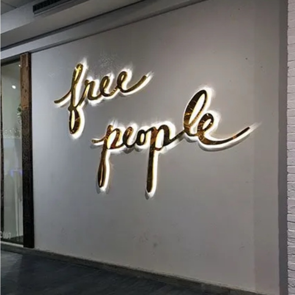 NWT Free People Gold and White Wall Art